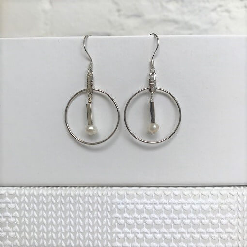 Pearl Hoop Earrings • And [&] The Store