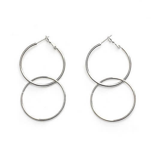 and double hoop v.ii silver