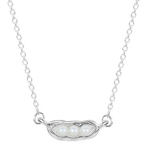 And Sweet Pea Necklace Silver