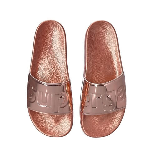 And The Store Rose Gold Superga Slides 5