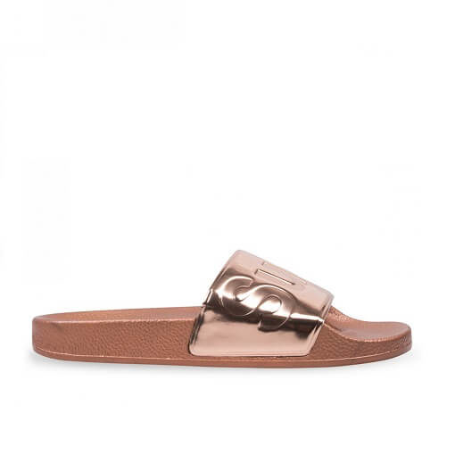 And The Store Rose Gold Superga Slides
