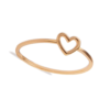Gold Heart outline Ring