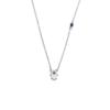 Blue Hand Necklace Silver