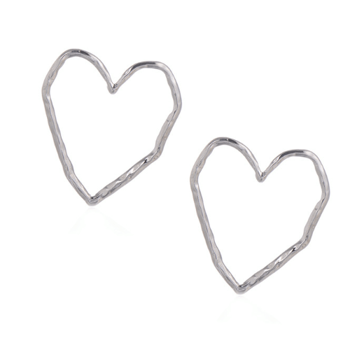 And The Store CARDIAC Silver Earrings