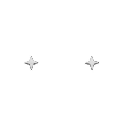 tiny, minimal sterling silver star studs