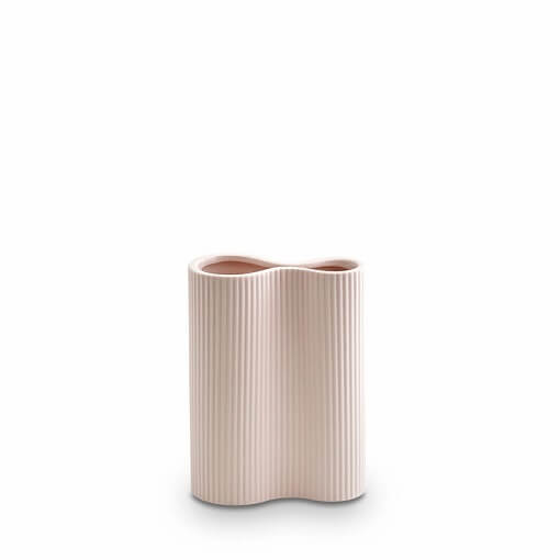 Small ribbed infinity Vase Nude