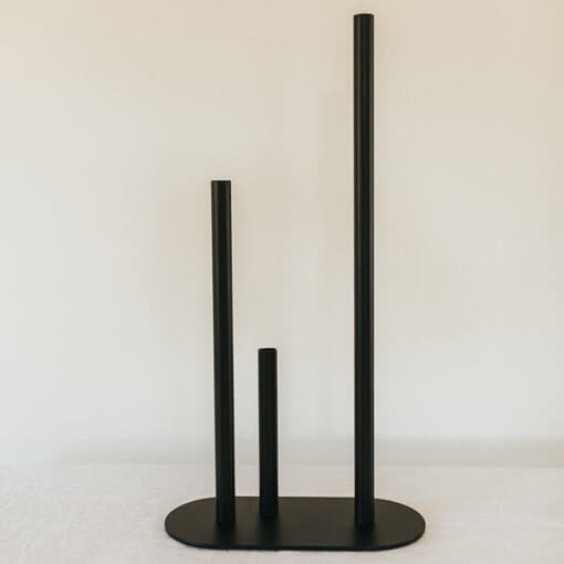 Oak Lab Design Tall Stacked Vase Black