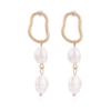 Gold Pearl statement Earrings